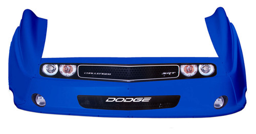 Nose - MD3 - Combo - New Style - Fenders / Nose / Graphics - Plastic - Chevron Blue - Dodge Challenger - Dirt Late Model - Kit