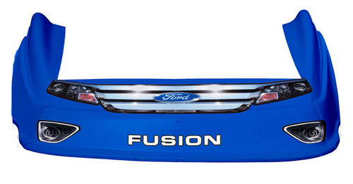 Nose - MD3 - Combo - New Style - Fenders / Nose / Graphics - Plastic - Chevron Blue - Ford Fusion 2012 - Dirt Late Model - Kit