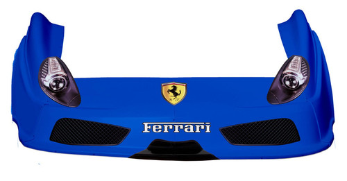 Nose - MD3 - Combo - New Style - Fenders / Nose / Graphics - Plastic - Chevron Blue - Ferrari - Dirt Late Model - Kit