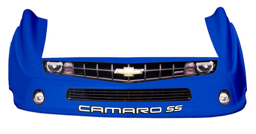 Nose - MD3 - Combo - New Style - Fenders / Nose / Graphics - Plastic - Chevron Blue - Camaro 2010 - Dirt Late Model - Kit