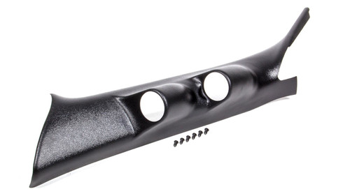 Gauge Pod - Two 2-1/16 in Diameter Gauges - Full Pillar - Plastic - Black - Dodge Challenger 2008-14 - Each