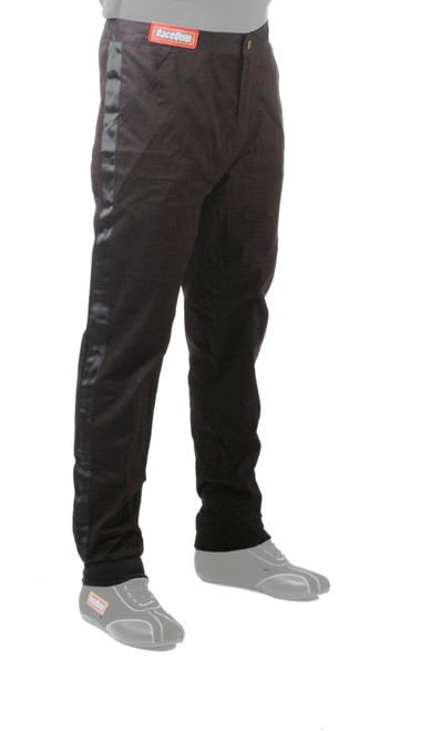 Driving Pants - Pro-1 Series - SFI 3.2A/1 - Single Layer - Fire Retardant Cotton - Black - Youth Large - Each