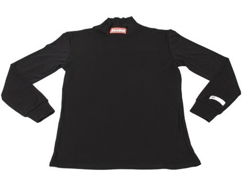 Underwear Top - SFI 3.3 - Long Sleeve - High Collar - Fire Retardant Blend - Black - Small - Each