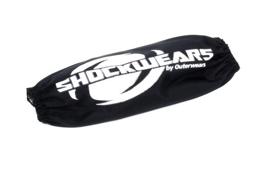 Shock Cover - Shockwears - 5.500 in Long - Elastic Ends - Hook and Loop Closure - Polyester - Black - QM Shocks - Set of 4