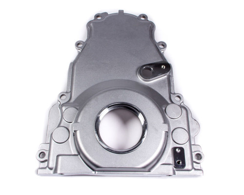 Timing Cover - 1-Piece - Aluminum - Natural - Camshaft Sensor Hole - LS2 / LS3 - GM LS-Series - Each