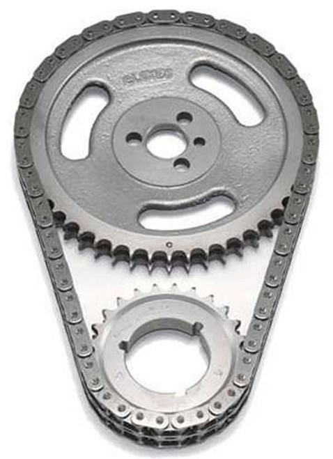 Timing Chain Set - Premium Race True Roller - Double Roller - 3 Keyway - 0.005 in Shorter - Iron / Steel - Factory Roller - Small Block Chevy - Kit
