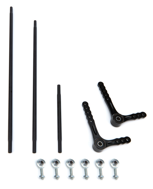 Throttle Linkage - Bell Crank / Hardware / Linkage / Rod Ends - Aluminum - Black Anodized - Sprint Car - Kit