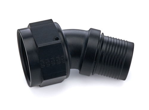Fitting - Hose End - 30 Degree - 20 AN Hose to 20 AN Female - Swivel - Aluminum - Black Anodized - Each