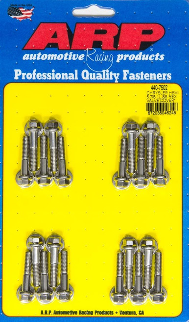 Valve Cover Fastener - Bolt - 8 mm x 1.00 Thread - 30 mm Long - Hex Head - Stainless - Polished - Mopar Gen III Hemi - Set of 20 Valve Cover Fastener - Bolt - 8 mm x 1.00 Thread - 30 mm Long - Hex Head - Stainless - Polished - Mopar Gen III Hemi - Set of 20