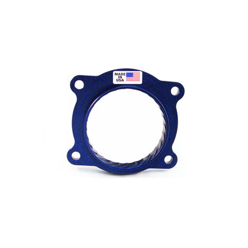 Throttle Body Spacer - Powr-Flo - 1 in Thick - Gasket / Hardware - Aluminum - Blue Anodized - GM High Feature V6 - Each