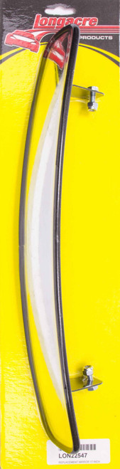 Mirror - Rear View - Wide Angle - 17 in Wide x 3 in Tall - Aluminum / Plastic - Black - Each