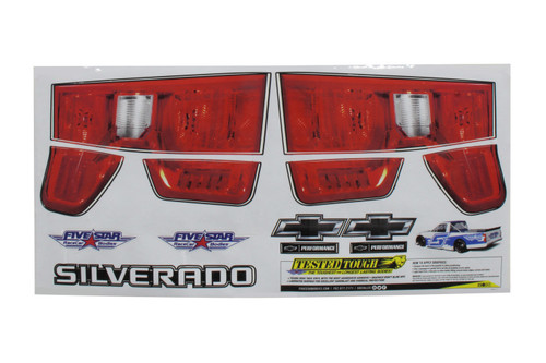 Graphics - Tail - Laminated Protective Coating - Chevy Silverado - Short Track Truck - Kit