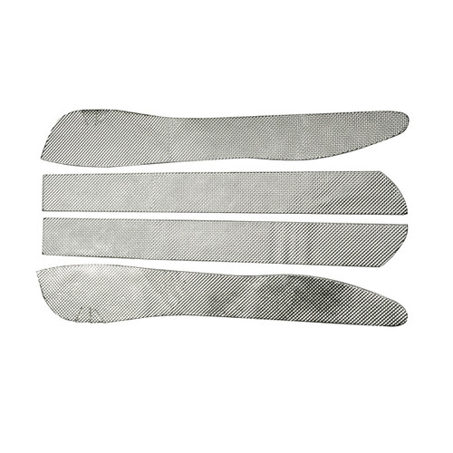 Heat Barrier - Transmission Tunnel Side Shields - Self Adhesive Backing - Aluminized Insulated Mat - Silver - Chevy Corvette 1997-2004 - Kit