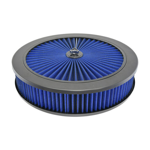 Air Cleaner Assembly - 14 in Round - 3 in Tall - 5-1/8 in Carb Flange - Steel - Black Paint - Kit