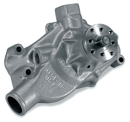 Water Pump - Mechanical - Stage 1 - 3/4 in Pilot - Short Design - Iron - Natural - Small Block Chevy - Each