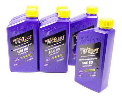 Motor Oil - 50W - Synthetic - 1 qt Bottle - Set of 6