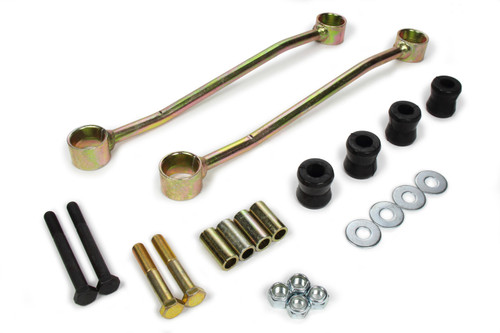 End Link - Rubber Bushings / Sleeves / Bolts / Nuts / Washers - 3 to 4 in Lift - Steel - Gold - Ford Fullsize Truck 2000-04 - Kit