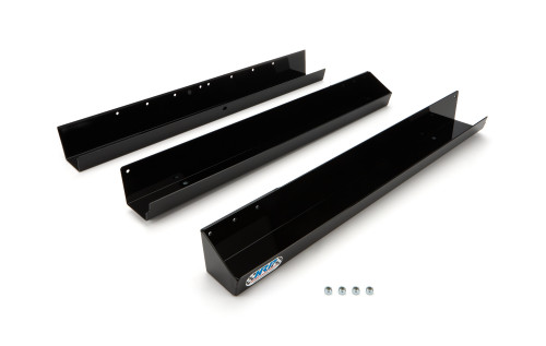 Wing Holder Tray - Wall Mount - Top Wing - Aluminum - Black Powder Coat - Each