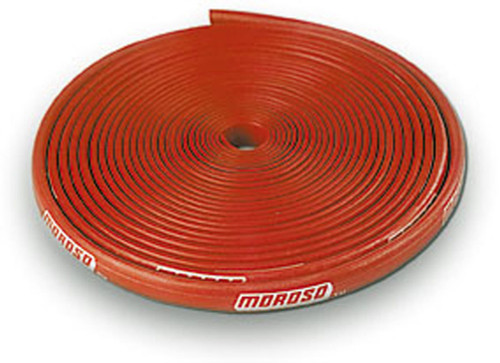 Spark Plug Wire Sleeve - 7 mm-8 mm Wires - 25 ft - Fiberglass / Silicone - Red - Each