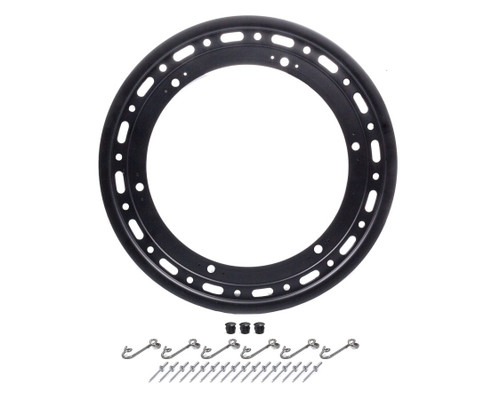 Beadlock Ring - Quick Turn Ring - 6-Tab - Aluminum - Black Anodized - 15 in Wheels - Each Beadlock Ring - Quick Turn Ring - 6-Tab - Aluminum - Black Anodized - 15 in Wheels - Each