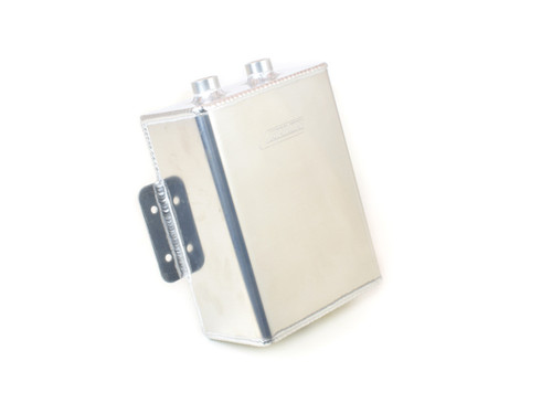 Recovery Tank - Coolant - 4 qt - Dual 1/2 in NPT Inlet - 3/8 in Female Drain - Aluminum - Natural - Canton Logo - Each