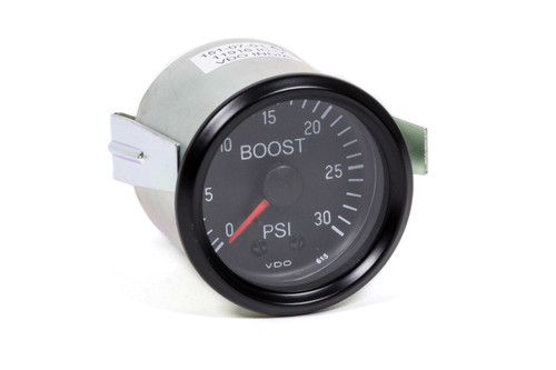 Boost Gauge - Cockpit - 0-30 psi - Mechanical - Analog - 2-1/16 in Diameter - Black Face - Each