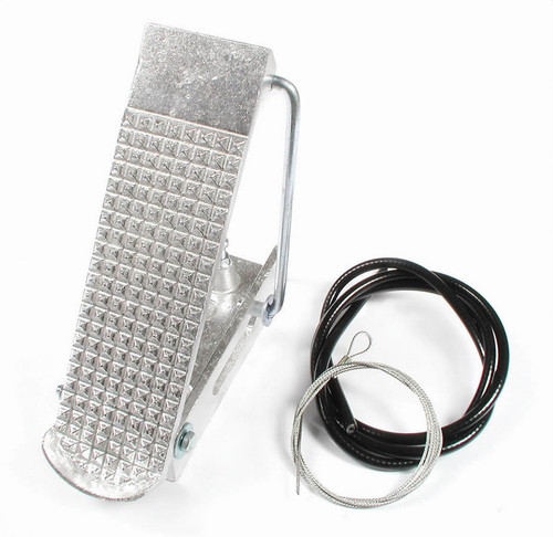Pedal Assembly - Gas - Floor Mount - 48 in Throttle Cable - Aluminum - Natural - Universal - Kit