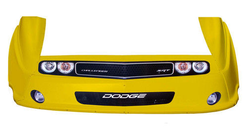 Nose - MD3 - Combo - Old Style - Fenders / Nose / Graphics - Plastic - Yellow - Dodge Challenger - Dirt Late Model - Kit