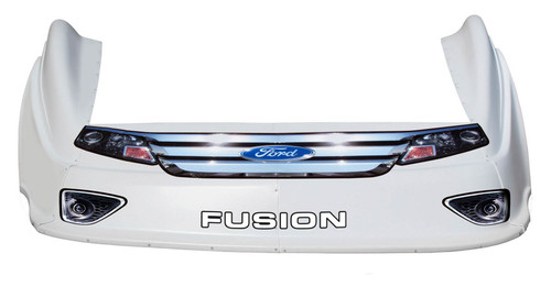 Nose - MD3 - Combo - New Style - Fenders / Nose / Graphics - Plastic - White - Ford Fusion 2012 - Dirt Late Model - Kit