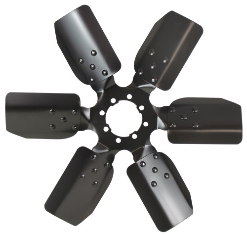 Mechanical Cooling Fan - Standard Rotation - 17 in Fan - 6 Blade - Dual Clutch Bolt Pattern - Steel - Black Powder Coat - Each