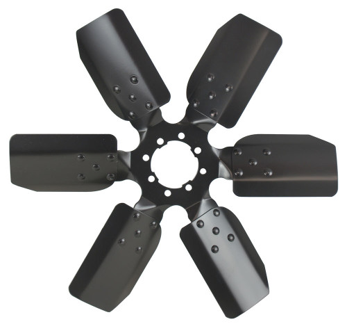 Mechanical Cooling Fan - Standard Rotation - 18 in Fan - 6 Blade - Dual Clutch Bolt Pattern - Steel - Black Powder Coat - Each