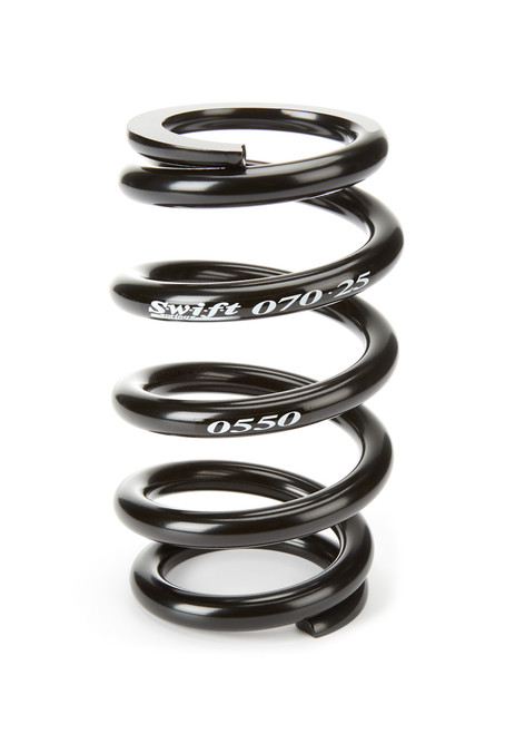 Coil Springs - Barrel - Coil-Over - 2.5 in ID - 7 in Length - 550 lb/in Spring Rate - Steel - Black Powder Coat - Each