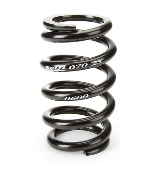 Coil Springs - Barrel - Coil-Over - 2.5 in ID - 7 in Length - 600 lb/in Spring Rate - Steel - Black Powder Coat - Each