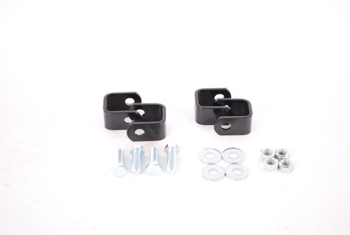 Clevis Bracket - 1/2 in Mounting Hole - 1/2 in Bore - 3/16 in Thick - Steel - Black Powder Coat - Hellwig End Links - Set of 4