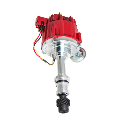 Distributor - Ready-To-Run - Magnetic Pickup - Vacuum Advance - HEI Style Terminal - Red - Oldsmobile V8 - Each