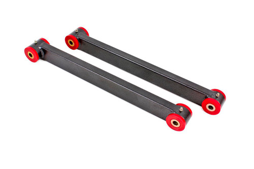 Trailing Arm - Tubular - Lower - Boxed - Polyurethane Bushings - Steel - Black Powder Coat - Ford Mustang 2005-14 - Pair