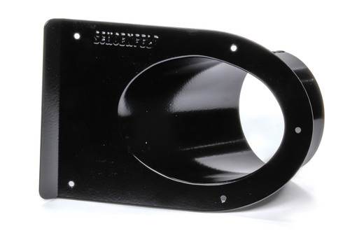 Exhaust Shield - Tail Pipe Saver - 4 in Round Diameter - Single 45 Degree Outlet - Black Powder Coat - Each Exhaust Shield - Tail Pipe Saver - 4 in Round Diameter - Single 45 Degree Outlet - Black Powder Coat - Each