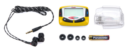 Radio Receiver - Classic Fusion Plus - LCD Screen - Rookie Headphones / Holster Included - Plastic - Yellow - Each Radio Receiver - Classic Fusion Plus - LCD Screen - Rookie Headphones / Holster Included - Plastic - Yellow - Each