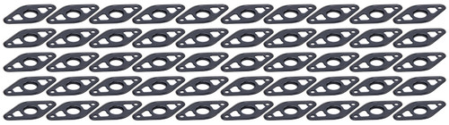 Body Reinforcing Plate - 2 in Wide - 1 in Tall - 1/8 in Rivet Attachment - Steel - Black Powder Coat - Quick Turn Fasteners - Set of 50