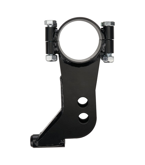 Trailing Arm Bracket - Lower - Clamp-On - Shock Mount - 3 in OD Axle Tubes - 3/4 in Holes - Steel - Black Powder Coat - Each