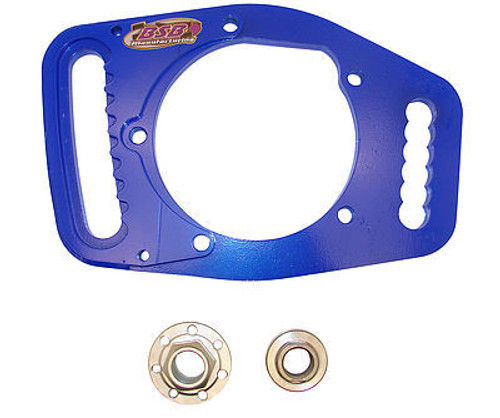 Panhard Bar Bracket - Pinion Mount - Bolt-On - Slotted Adjuster - Steel - Blue Powder Coat - Ford 9 in - Each