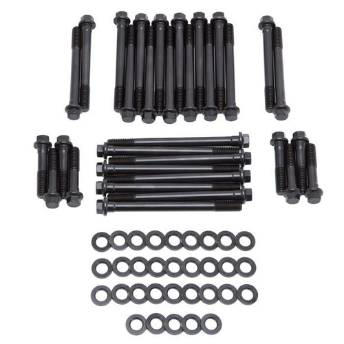 Cylinder Head Bolt Kit - E-Series - Hex Head - Chromoly - Black Oxide - Big Block Chevy - Kit