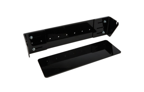 Fuel Cell Holder - Wall Mount - 2-Piece - Adjustable Width - Aluminum - Black Powder Coat - Each Fuel Cell Holder - Wall Mount - 2-Piece - Adjustable Width - Aluminum - Black Powder Coat - Each