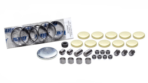 Engine Block Hardware - SHP - Brass Freeze Plugs / Coated Camshaft Bearings / Dowel Pins / Pipe Plugs - Small Block Ford - Kit