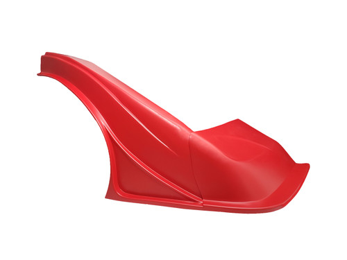 Nose - Outlaw - Passenger Side - Fender Included - Plastic - Red - Universal - Asphalt Late Model - Kit