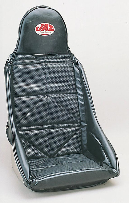 Seat Cover - Hi-Back - Snap-On - Vinyl - Black - JAZ Aluminum Seats - Each