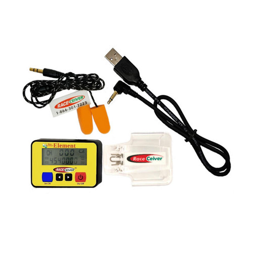 Radio Receiver - Element - Water Resistant - LCD Screen - Rechargeable - Semi-Pro Earpiece - Charging Cord / Holster / Pouch - Plastic - Yellow - Each Radio Receiver - Element - Water Resistant - LCD Screen - Rechargeable - Semi-Pro Earpiece - Charging Cord / Holster / Pouch - Plastic - Yellow - Each