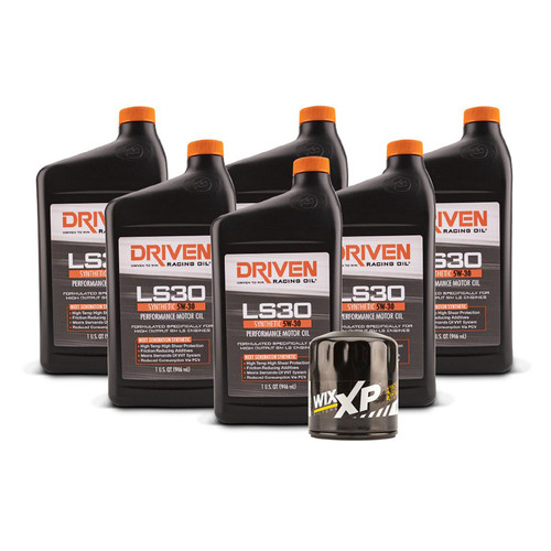 Motor Oil - LS30 - 5W30 - Synthetic - Oil Filter Included - Six 1 qt Bottles - GM LS-Series 1997-2006 - Kit