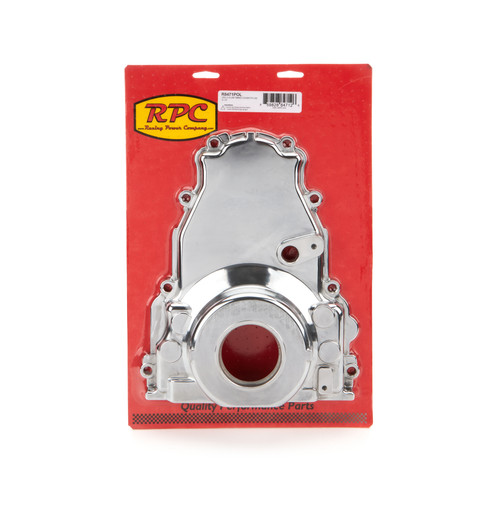 Timing Cover - 1-Piece - Cam Sensor - Aluminum - Polished - GM LS-Series - Each