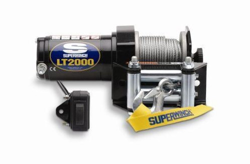 Winch - LT2000 - 2000 lb Capacity - Roller Fairlead - 8 ft Remote - 5/32 in x 50 ft Steel Rope - 12V - Kit